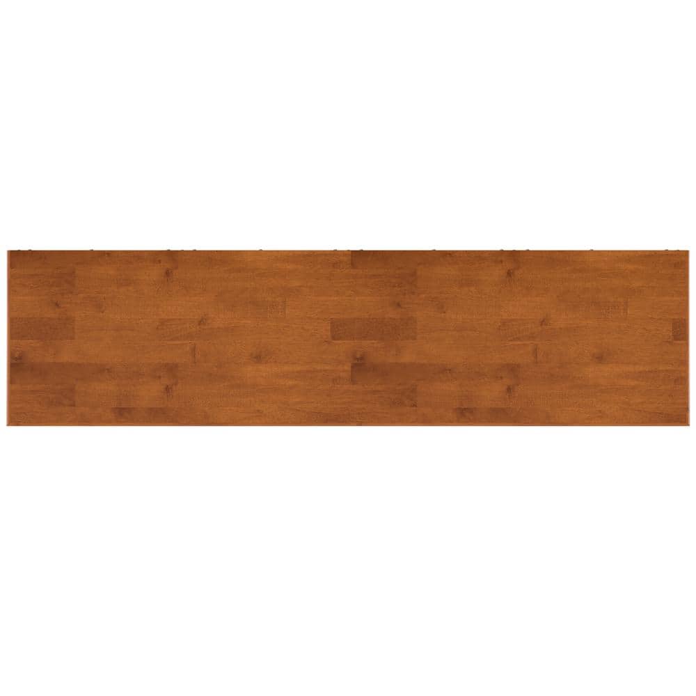 Teak Brown Mid Century Solid Hardwood 4 Door Sideboard Buffet