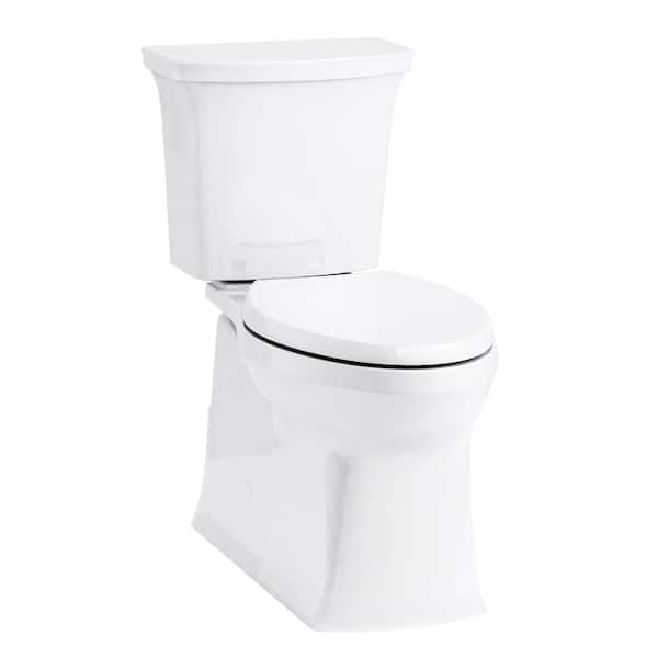 KOHLER Corbelle Comfort Height Revolution 360° 12 in. Rough-In 2-Piece 1.28 GPF Single Flush Elongated Toilet in White