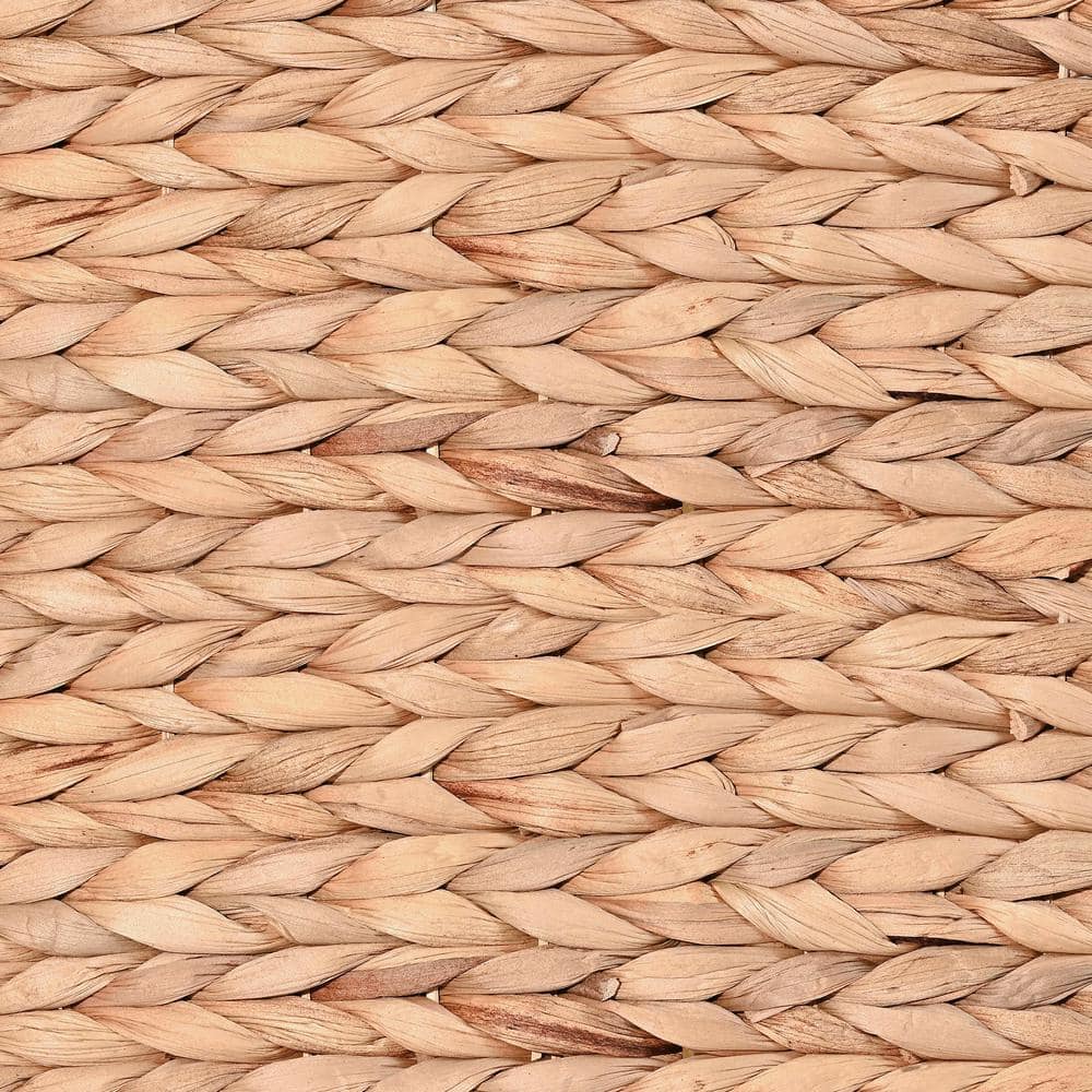 Natural Handwoven Hyacinth Circular Floating Wall Rack