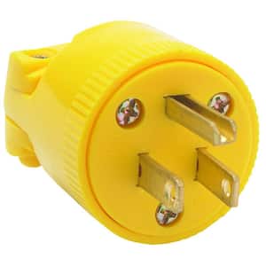 Pass & Seymour Medium Duty 15 Amp 125-Volt NEMA 5-15P Straight Blade Plug, Yellow