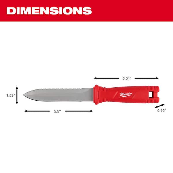 Milwaukee - Duct Knife with 5.5 in. Blade and Sheath