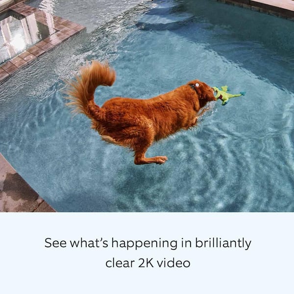 Ring - Spotlight Cam Pro, Plug-In with 2K Video and Ring Vision, LED Lights, Dual-Band Wifi, and 3D Motion Detection, White