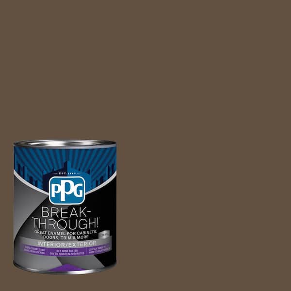 1 qt. PPG15-22 Pumpernickel Semi-Gloss Door, Trim & Cabinet Paint