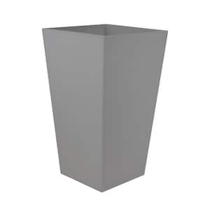 20 in. Finley Tall Square Resin Planter Heather Gray