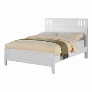 Marvellous White Wooden Finish Twin Bed