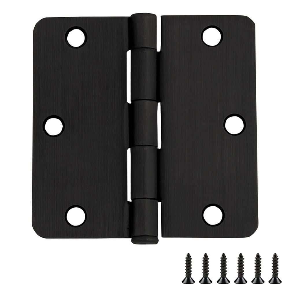 3.5" Oil Rubbed Bronze Steel Door Hinges Set