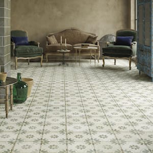 Kings Blume Sage 9 in. x 9 in. Ceramic Floor and Wall Take Home Tile Sample