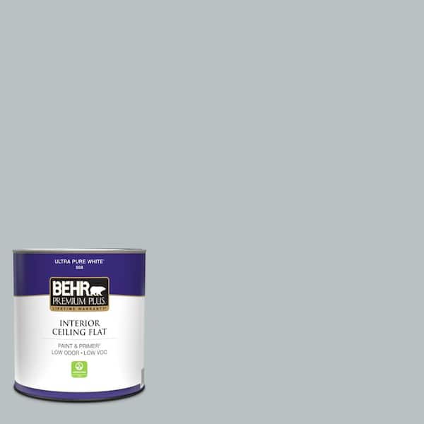 BEHR PREMIUM PLUS 1 qt. #MQ5-31 Distant Star Ceiling Flat Interior Paint