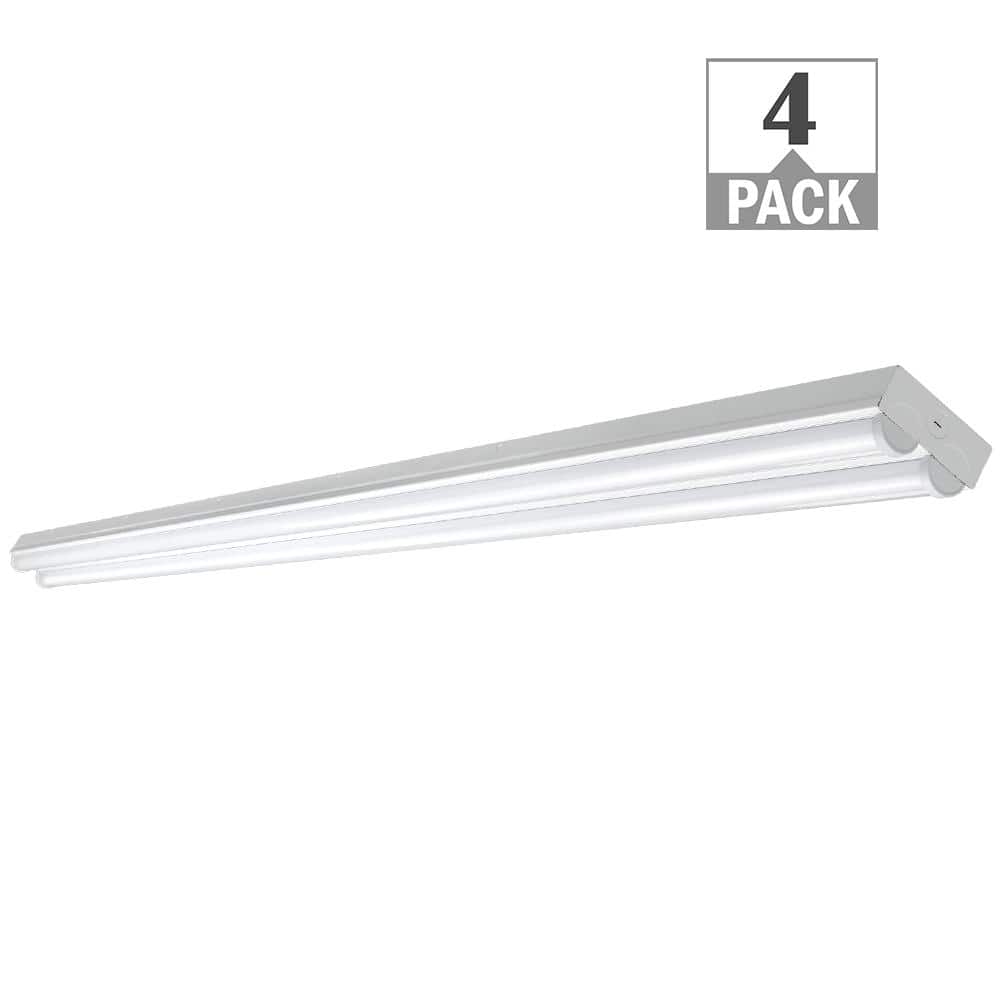 8 ft. 9000LM 90W 2-Light LED White Shop Light 120V Bright White 4000K Garag