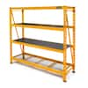 DEWALT Yellow 4 Tier Steel Garage Storage Shelving Unit 77 in