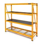 Yellow 4-Tier Steel Garage Storage Shelving Unit (77 in. W x 72 in. H x 24 in. D)