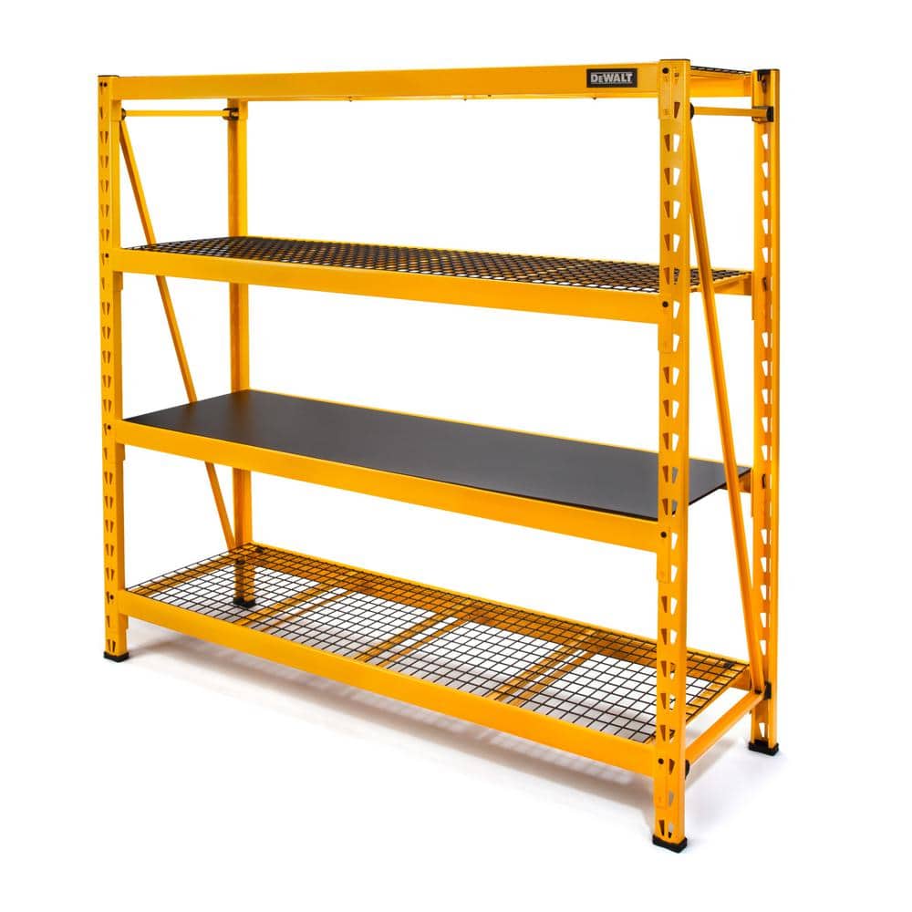 DEWALT Yellow 4-Tier Steel Garage Storage Shelving Unit (77 in. W x 72 in.  H x 24 in. D) DXST10000 - The Home Depot