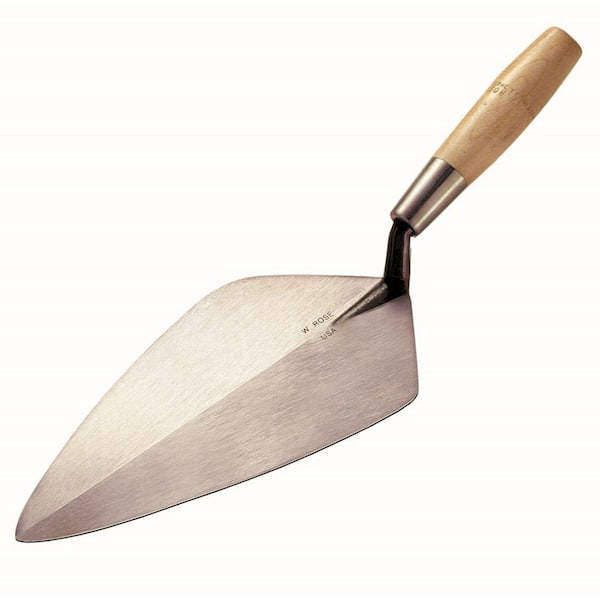 W.Rose 11 in. x 5-5/8 in. Carbon Steel Wide London Brick Trowel - Wood Handle