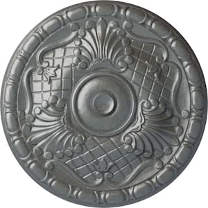 15-3/4 in. x 5/8 in. Amelia Urethane Ceiling Medallion (Fits Canopies upto 4-1/8 in.), Platinum