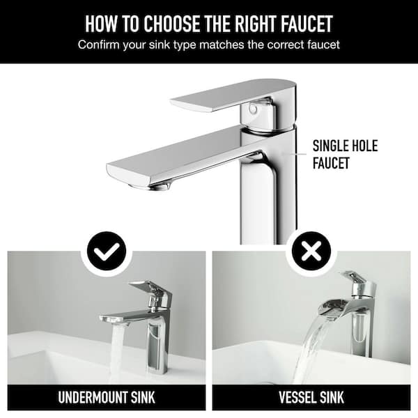 VIGO Davidson Single Handle Single-Hole Bathroom Faucet in Chrome