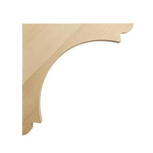 Arch Corbel with Keyhole Plate - Large, 1.75 in. x 10 in. x 10 in. Sanded Unfinished Hardwood - DIY Shelving Corbel