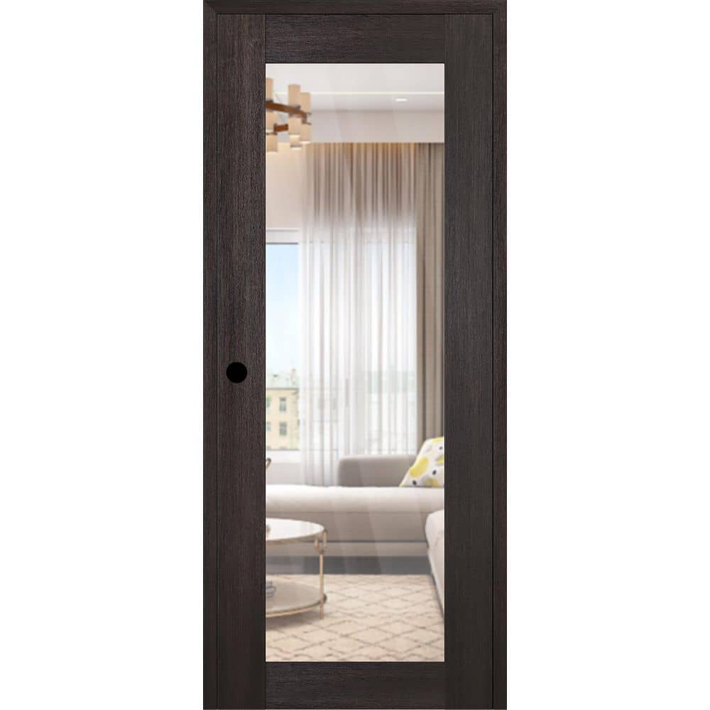 Vona 207 DIY-Friendly 30 in. x 84 in. Right-Handed Clear Glass Veralinga Oak Composite Single Prehung Interior Door price history on PriceWatchPro