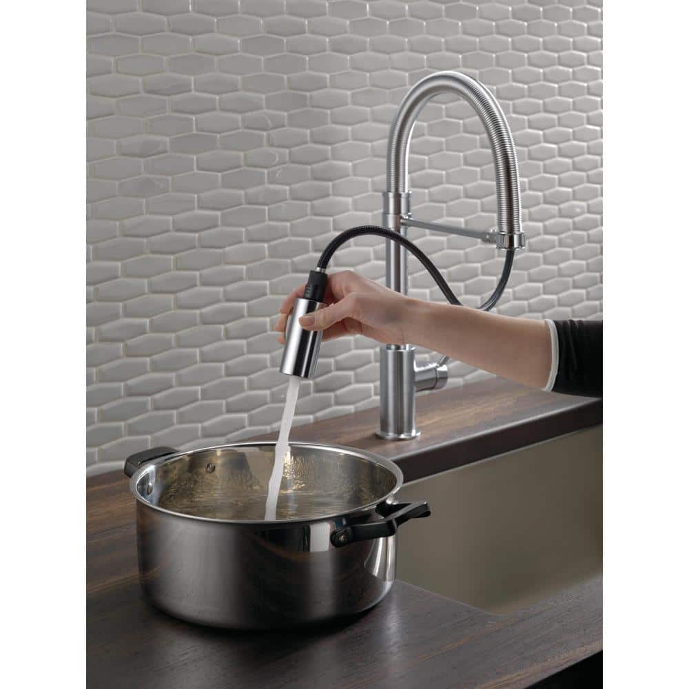 Arctic Stainless Steel Pull-Down Kitchen Faucet with Spray