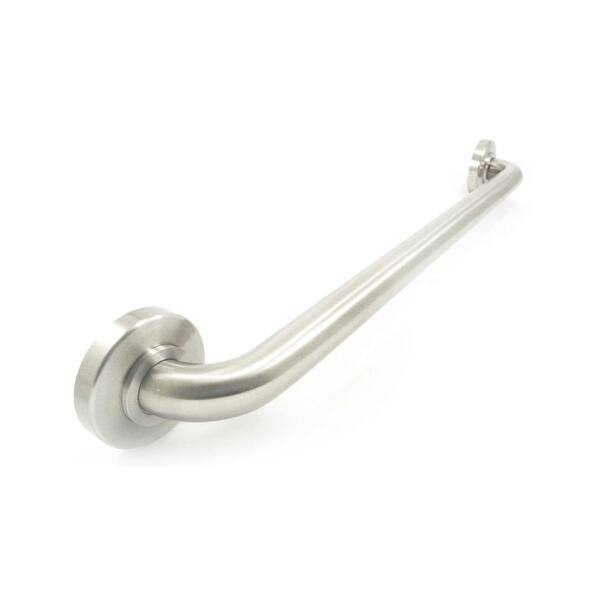 WingIts Platinum Designer Series 36 in. x 1.25 in. Grab Bar Taper in Satin Stainless Steel (39 in. Overall Length)