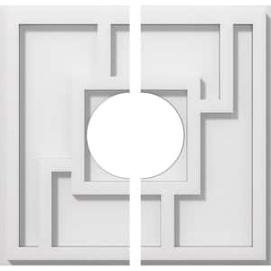 1 in. P X 4 in. C X 12 in. OD X 4 in. ID Knox Architectural Grade PVC Contemporary Ceiling Medallion, Two Piece