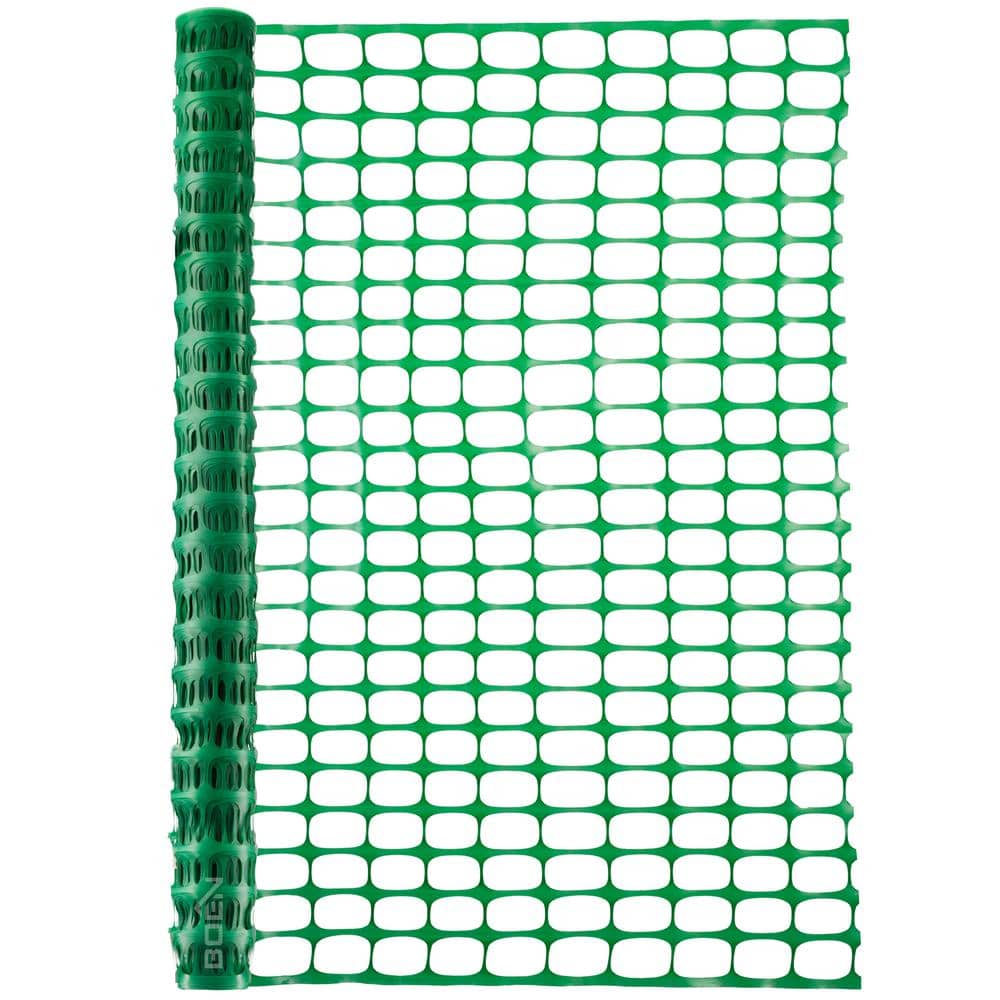 Green 4' x 100' Flexible Safety Snow Fence