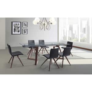 Danielle Top Cherry Glass 63 in Double Pedestal Dining Table (Seats 6)