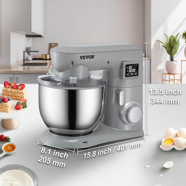 5-in-1 Electric Stand Mixer, 6.5 Qt 6-speed Kitchen Mixer With