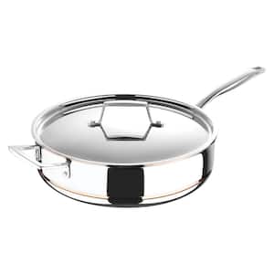 5CX 6 qt. Stainless Steel 5-Ply Copper Core Deep Saute Pan with Lid