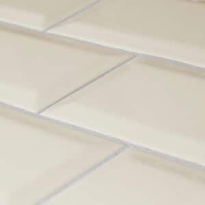 Royal CreamBevel 3 in. x 6 in. Subway Glossy Ceramic Wall Tile (0.125 sq. ft. /Each)