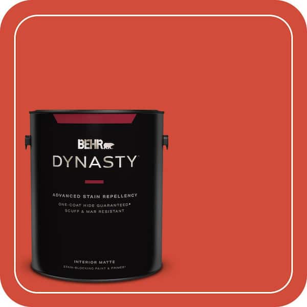 1 gal. #S-G-190 Red Hot Matte Interior Stain-Blocking Paint & Primer