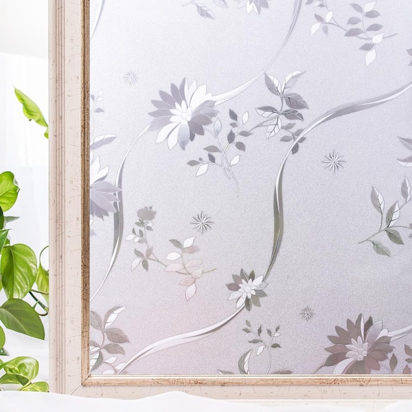 COTTON COLORS 35.4 in. x 78.7 in. Decorative and Privacy 3D Window Film