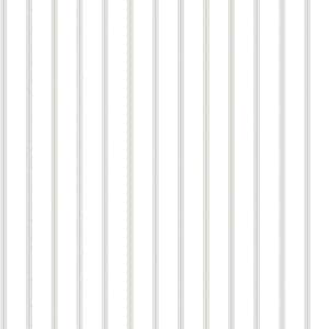 Smart Stripes 2-Skinny Stripe in Light Gray and White Non-Pasted Vinyl Wallpaper