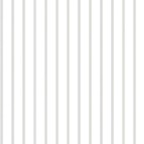 Unbranded Smart Stripes 2-Skinny Stripe in Light Gray and White Non-Pasted Vinyl Wallpaper