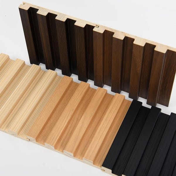 0.67 in. x 5.7 in. x 6 in. 5-Color Samples Slat Wood Decorative Wall Paneling (5-Pack)