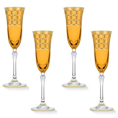 SULLIVANS 6 oz. Holiday Champagne Flute - Set of 4; Clear G8446 - The Home  Depot