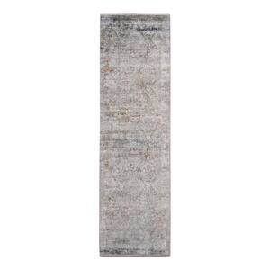 Venice Frisco Gray/Gold 3 ft. x 9 ft. 10 in. Transitional Bordered Runner Rug