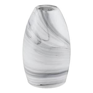 2-1/4 in. Fitter Charcoal Swirl Glass Oblong Pendant Lamp Shade
