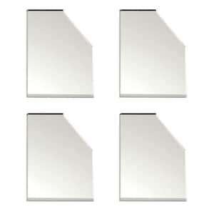 MirrEdge 3 in. x 3 in. Acrylic Mirror Corner Plates (4-Pack) 32504
