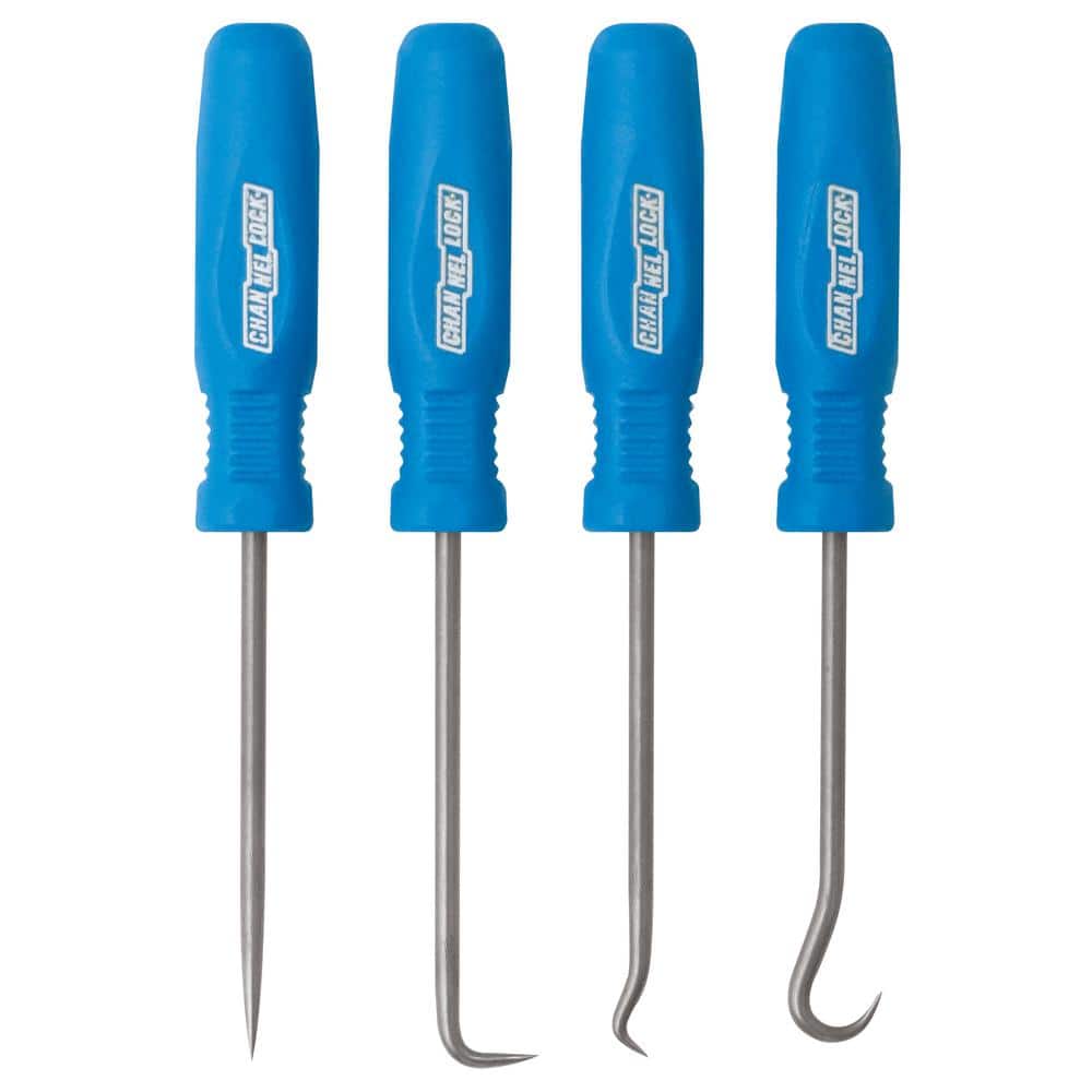 Channellock 4-Piece Precision Hook and Pick Set with Screwdriver