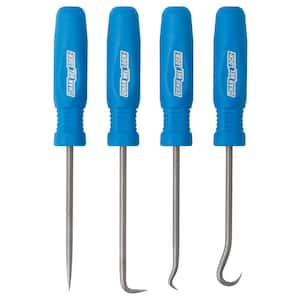 4-Piece Precision Hook and Pick Set with Screwdriver Handle