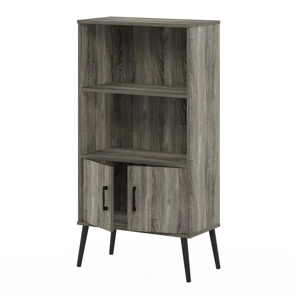 Claude French Oak Grey Mid-Century Freestanding Accent Cabinet