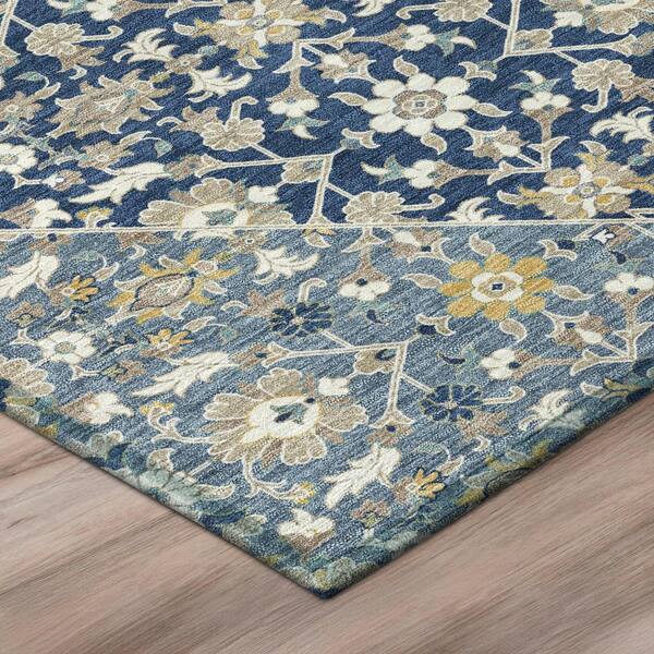 Chantille Machine Washable Indoor/Outdoor Abstract ACN3046 Navy 10 ft. x 14 ft. Area Rug