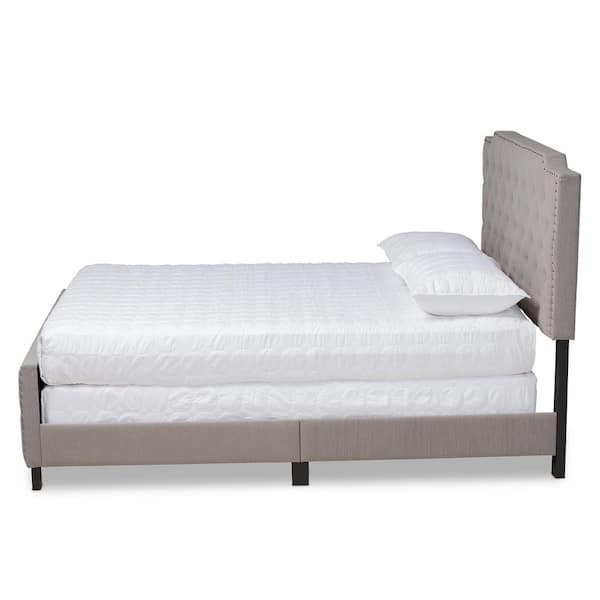 Baxton Studio Marion Grey Queen Size Panel Bed 162 10327 HD The