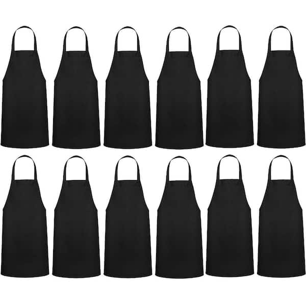 ITOPFOX Unisex Black Outdoor Kitchen Apron