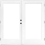 72 in. x 80 in. Fiberglass Smooth White Left-Hand Outswing Hinged Patio Door