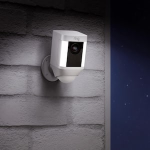 Spotlight Cam Battery Wireless Outdoor Bullet Surveillance Camera, White (3-pack)