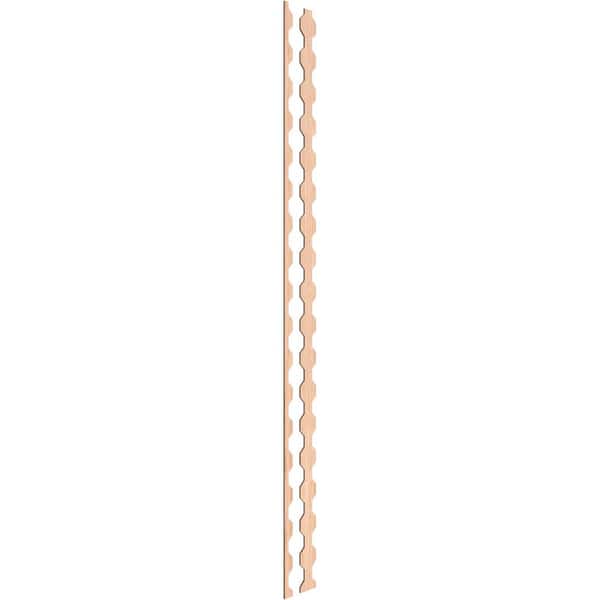 Ekena Millwork Pontiac 94 in. H x 0.25 in. W Slatwall Panels in Hickory 17-Pack