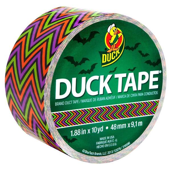Duck 1.88 in. x 10 yds. Scary Chevron Duct Tape (6-Pack)