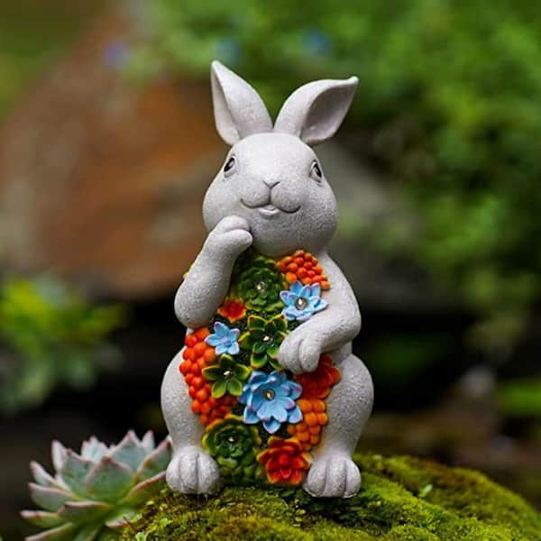 Bunny Rabbit Go to Toilet Statue Sculpture Tabletop Figurine Home Decor  Gifts | eBay