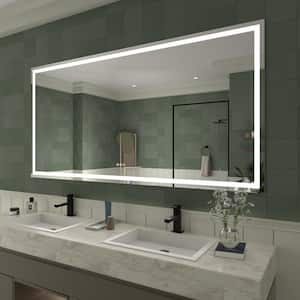 TMMV 72 in. W. x 36 in. H Rectangular Frameless LED Light Anti-Fog Wall Bathroom Vanity Mirror in Polished Crystal